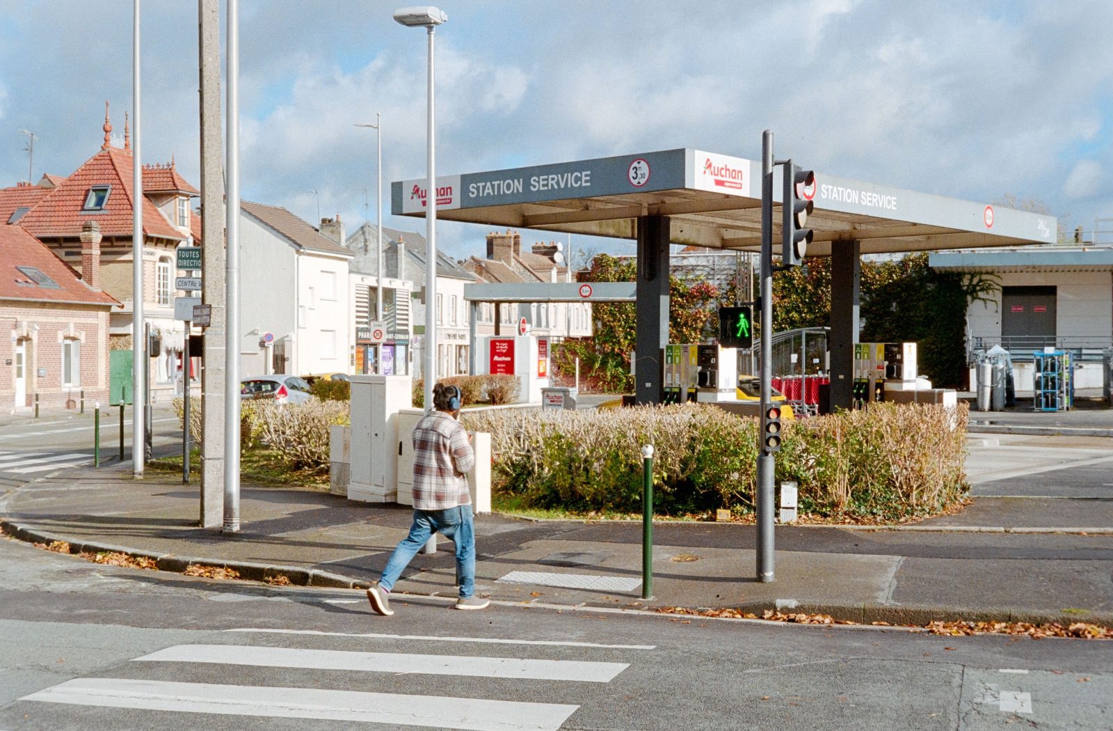 Station essence en France en journée